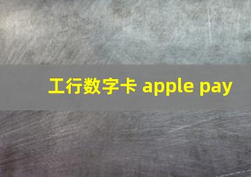 工行数字卡 apple pay